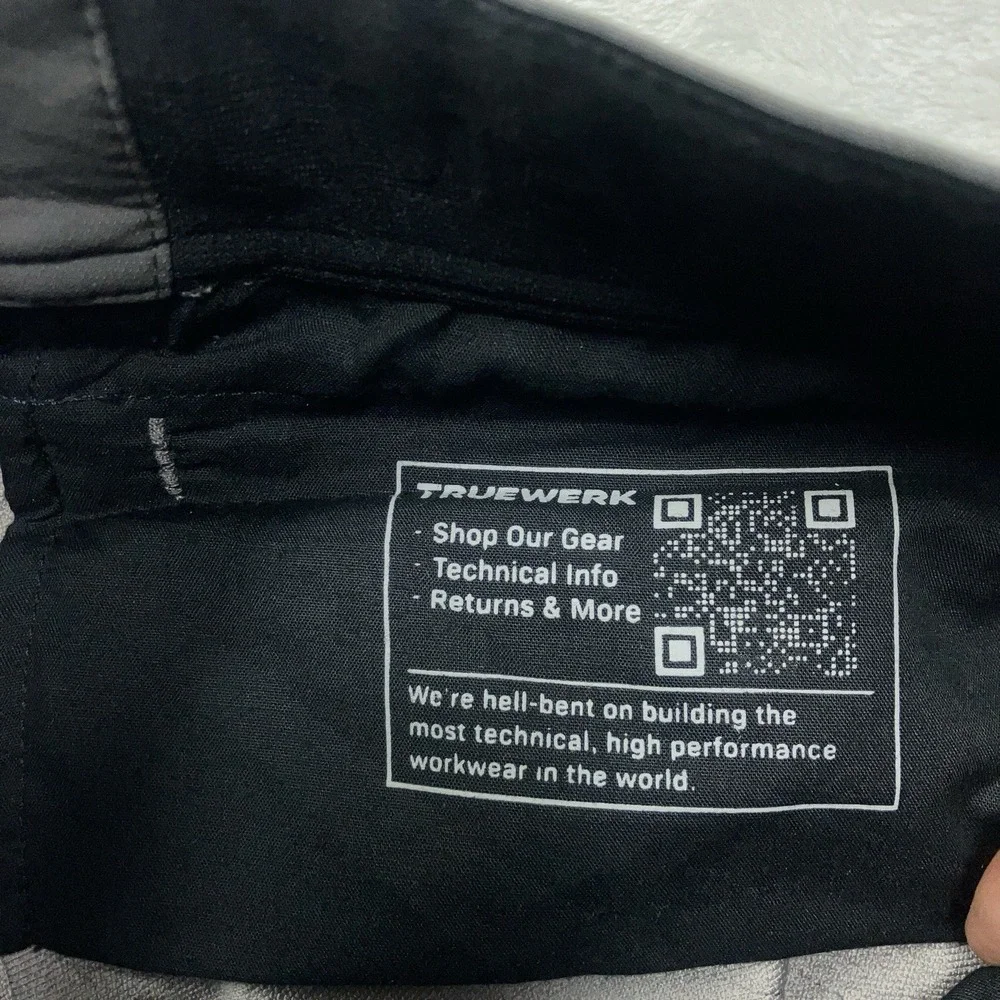 Truewerk Pants Gray T1 Pro WerkPant With Knee Pads Nylon Cargo Mens 32x34